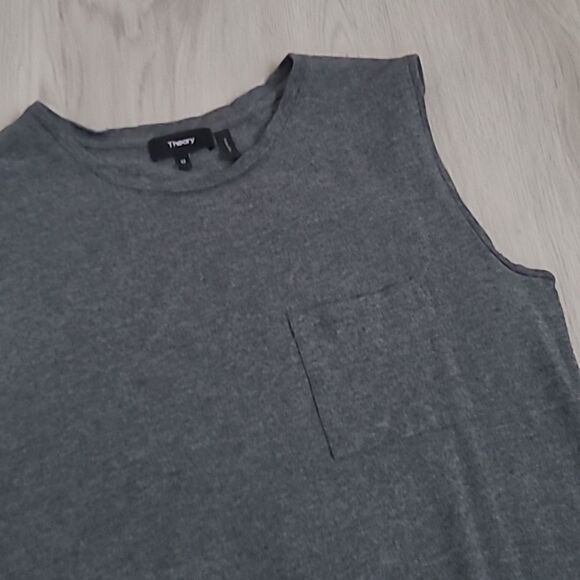 Theory gray muscle tank lagenlook dress med rubric quiet luxury old money soft - Picture 5 of 9
